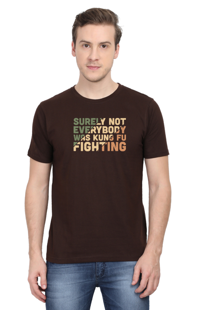 Funny Kungfu Fighting Cotton T Shirt for Men