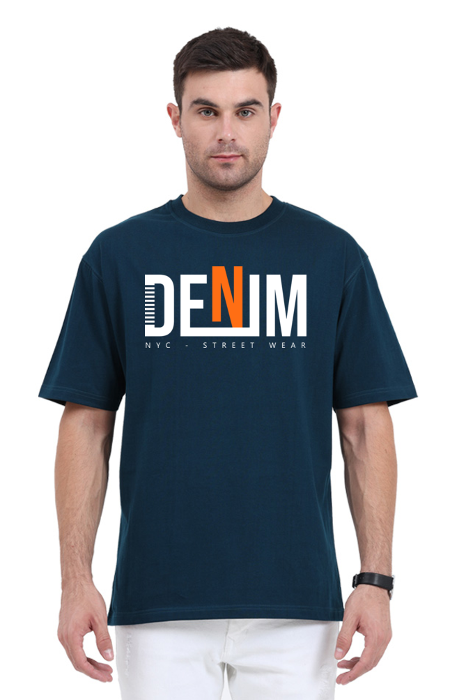 Denim NYC Street Wear Men’s Oversize Cotton T-Shirt