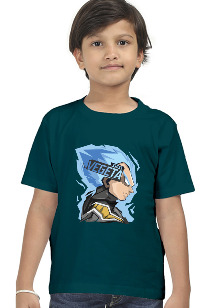 Vegeta Abstract Graphic Style Cotton T-Shirt for Kids