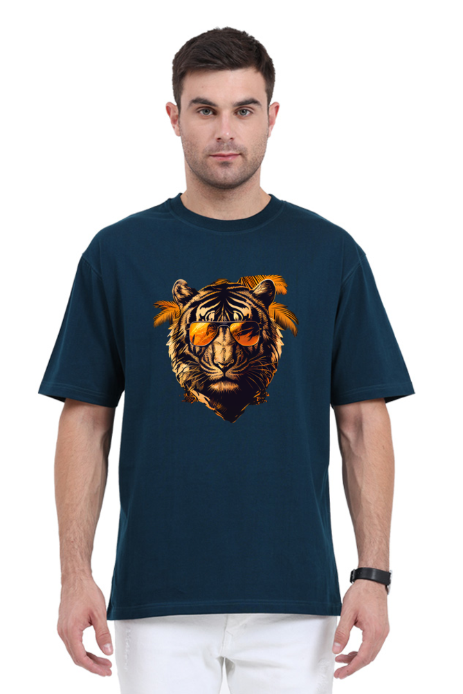 Cool Tiger Men’s Oversized Cotton T-Shirt