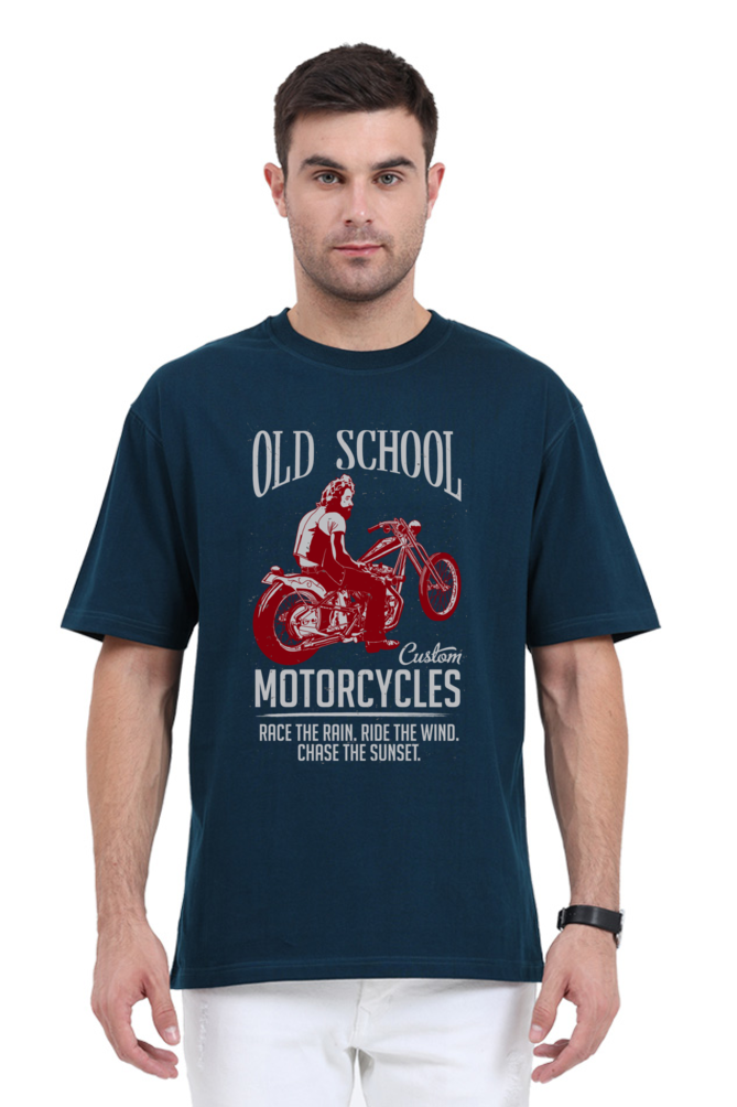 Old School Motorcycles Men’s Oversized T-Shirt