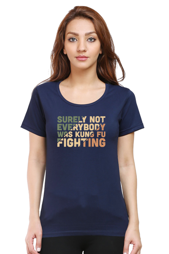 Funny Kungfu Fighting Cotton T Shirt for Women