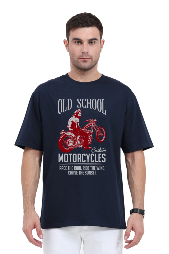 Old School Motorcycles Men’s Oversized T-Shirt