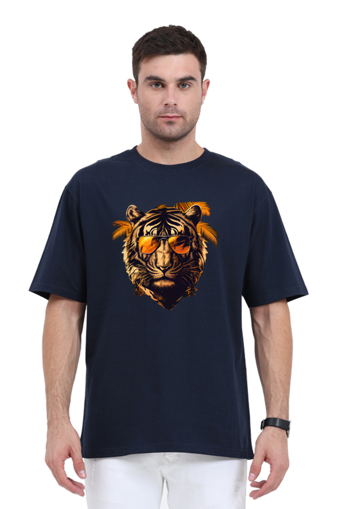 Cool Tiger Men’s Oversized Cotton T-Shirt