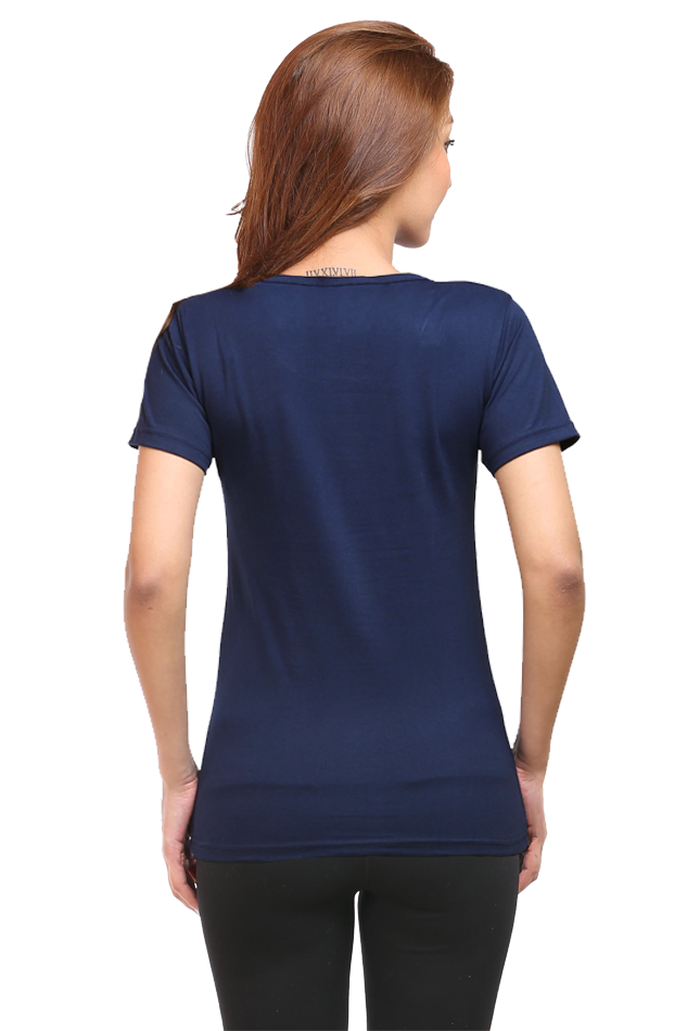 Women’s Regular Fit Half Sleeve T-Shirt with Sarcastic Eye Roll Print