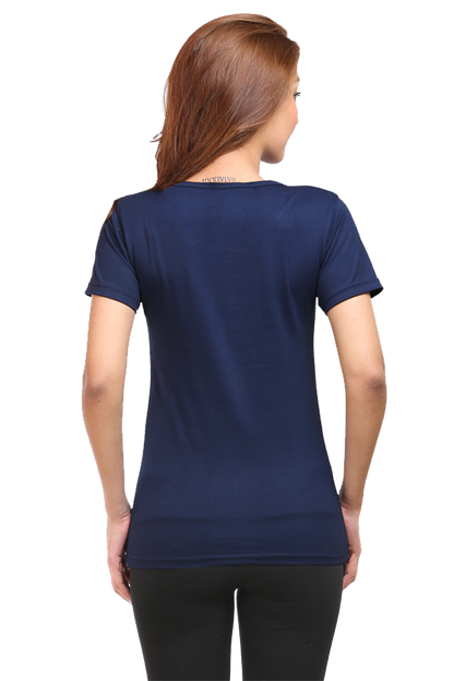 Women’s Regular Fit Half Sleeve T-Shirt with Sarcastic Eye Roll Print