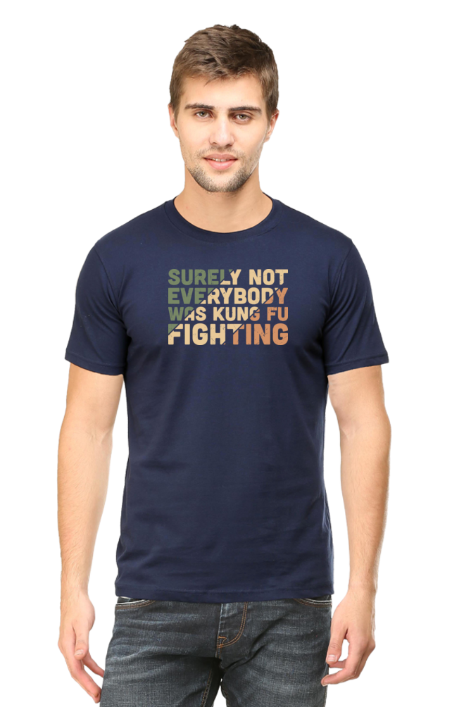 Funny Kungfu Fighting Cotton T Shirt for Men