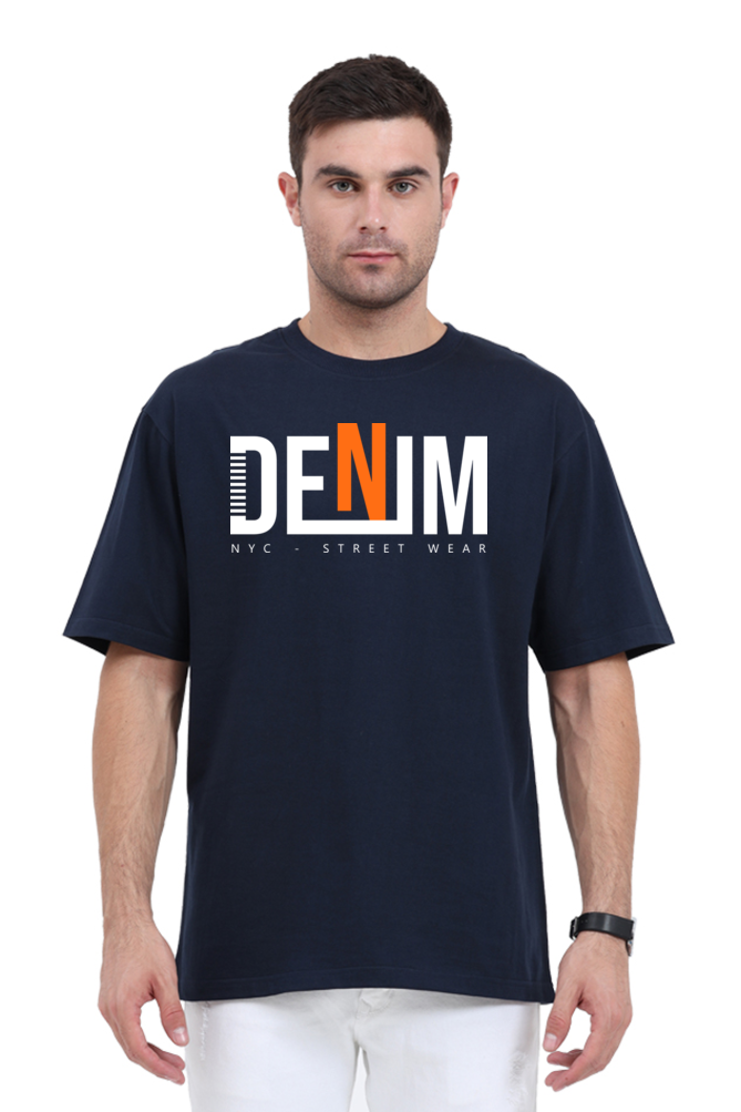 Denim NYC Street Wear Men’s Oversize Cotton T-Shirt