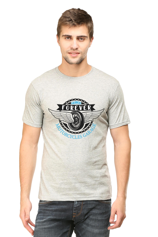 Choppers Forever Motorcycle Garage T-Shirt for Men