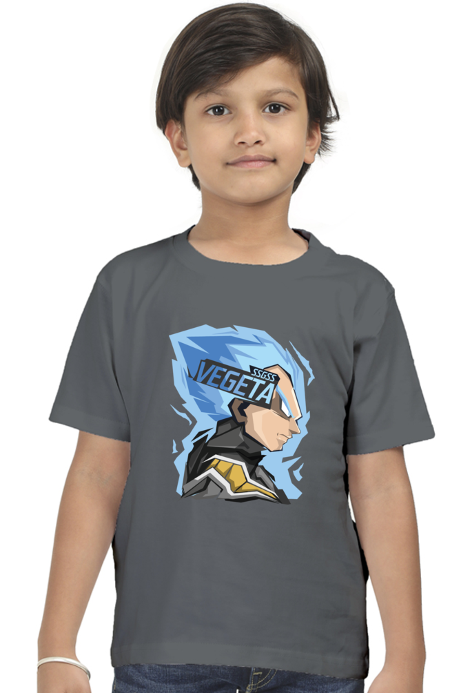 Vegeta Abstract Graphic Style Cotton T-Shirt for Kids