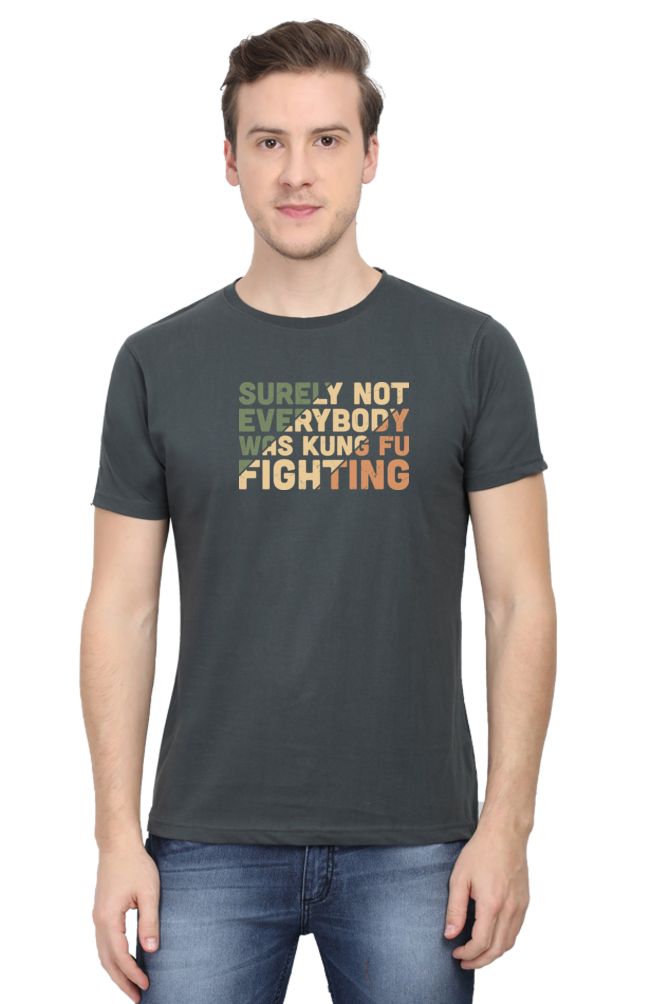 Funny Kungfu Fighting Cotton T Shirt for Men