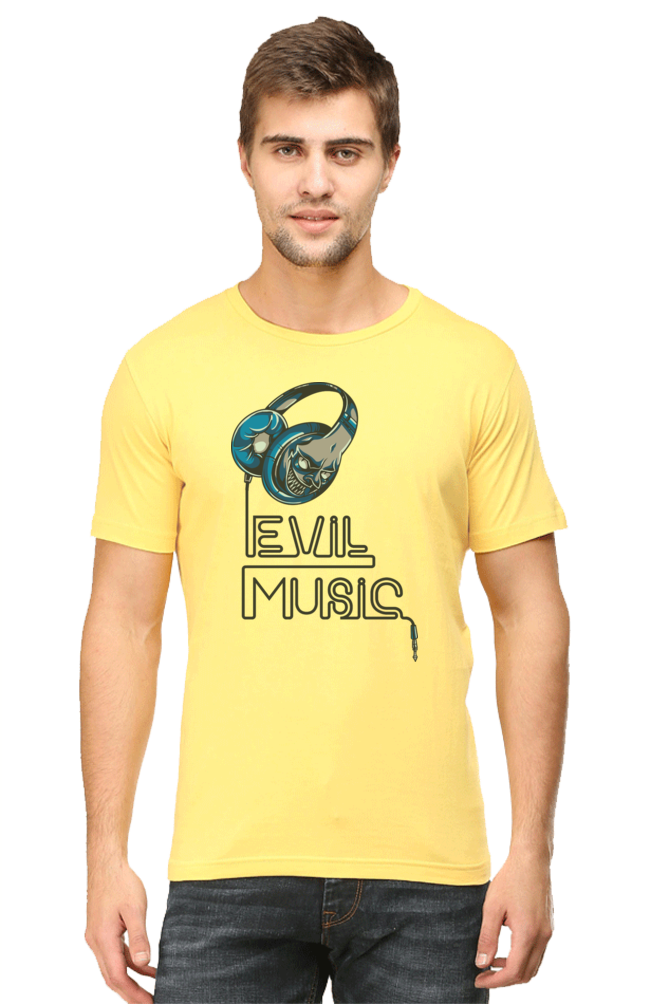 Evil Music T-Shirt - Edgy and Eye-Catching Men's Tee