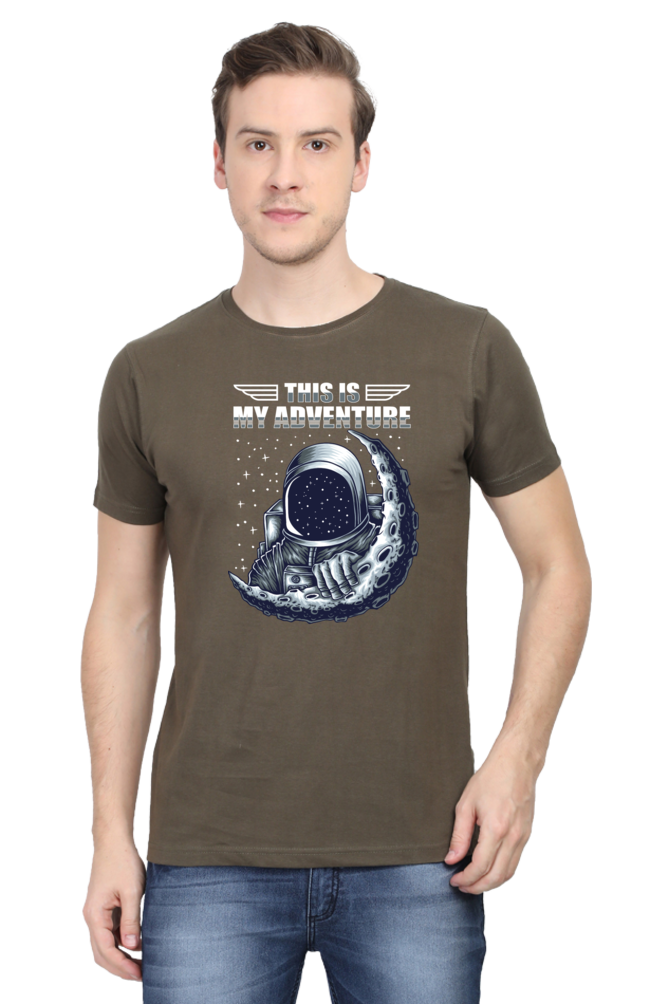 Galactic Adventure Men’s Breathable Cotton T-Shirt