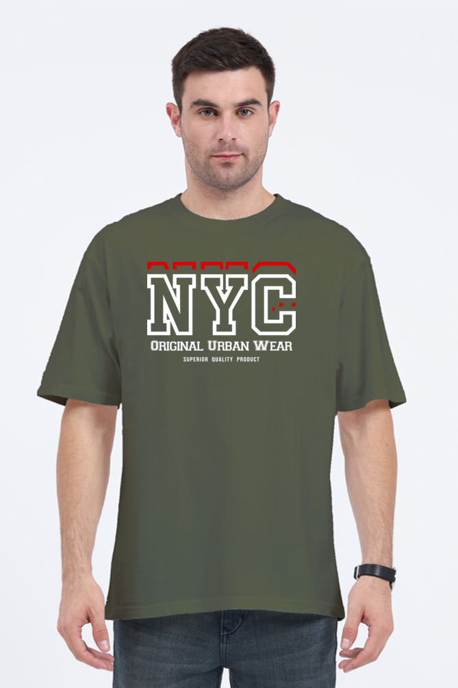 NYC Original Urban Wear Men’s Oversized Cotton T-Shirt