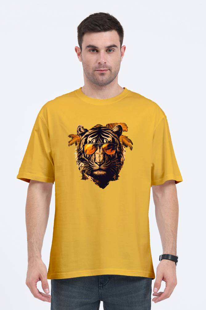 Cool Tiger Men’s Oversized Cotton T-Shirt