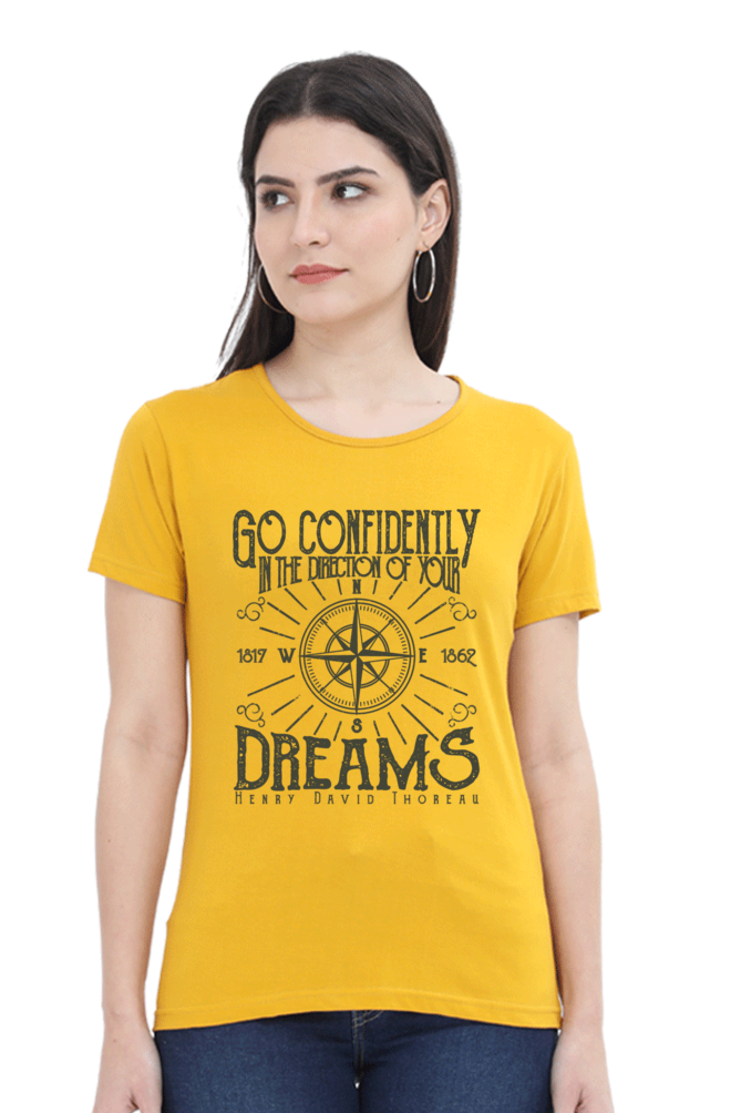 Go Confidently - Inspirational Graphic Women’s T-Shirt