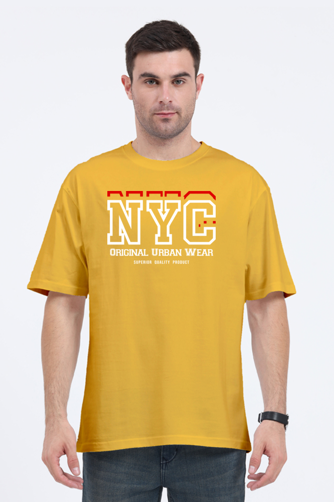 NYC Original Urban Wear Men’s Oversized Cotton T-Shirt