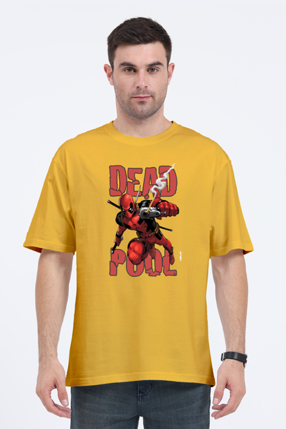 Deadpool Action Pose Men’s Oversized T-Shirt