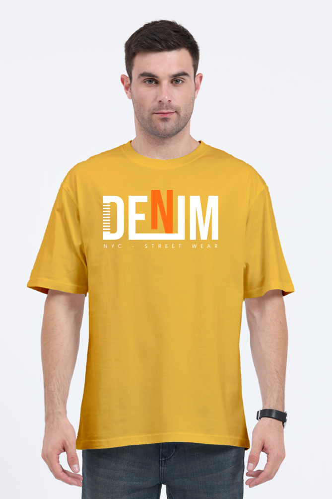 Denim NYC Street Wear Men’s Oversize Cotton T-Shirt