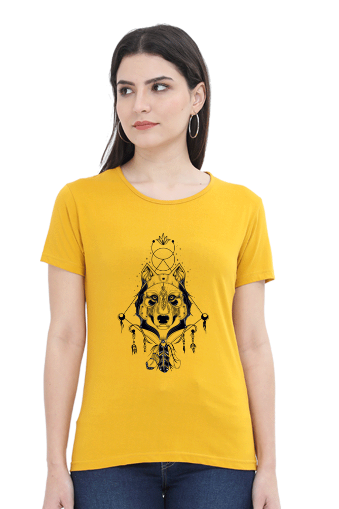 White Wolf Dreamcatcher T-Shirt - A Bold and Beautiful Statement