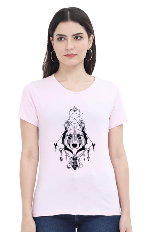 White Wolf Dreamcatcher T-Shirt - A Bold and Beautiful Statement