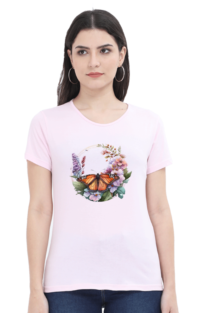 Butterfly Garden Women’s Regular Fit Cotton T-Shirt