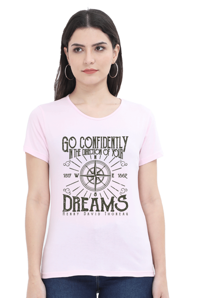 Go Confidently - Inspirational Graphic Women’s T-Shirt