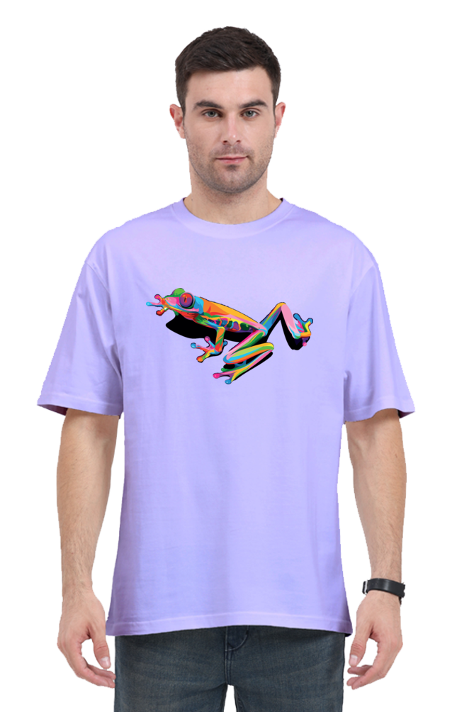 Vibrant Amphibian Men’s Oversized Cotton T-Shirt