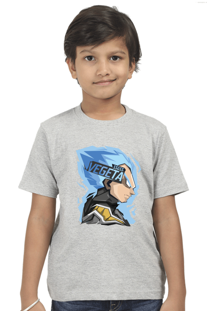 Vegeta Abstract Graphic Style Cotton T-Shirt for Kids