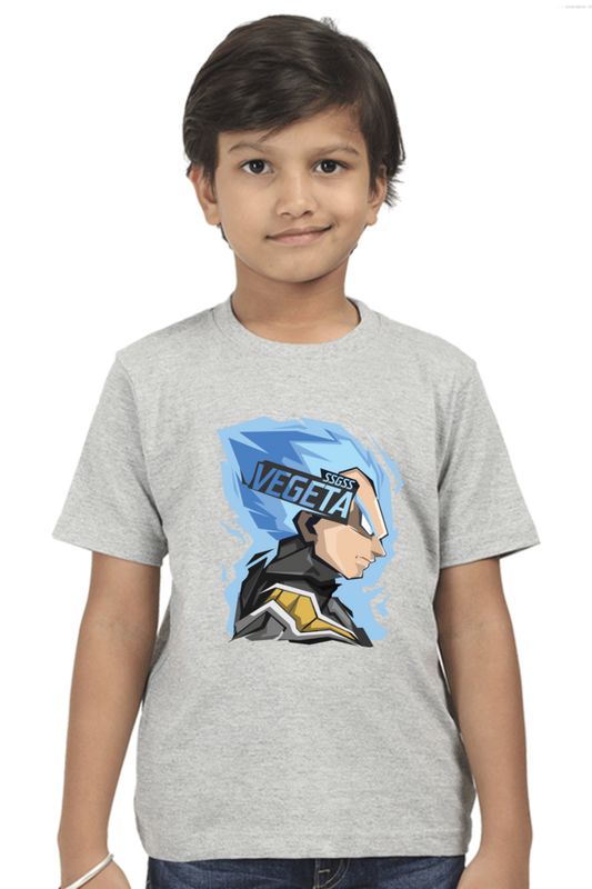 Vegeta Abstract Graphic Style Cotton T-Shirt for Kids