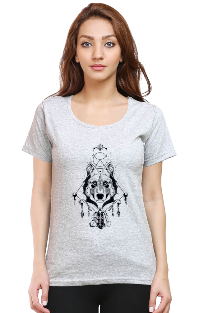 White Wolf Dreamcatcher T-Shirt - A Bold and Beautiful Statement