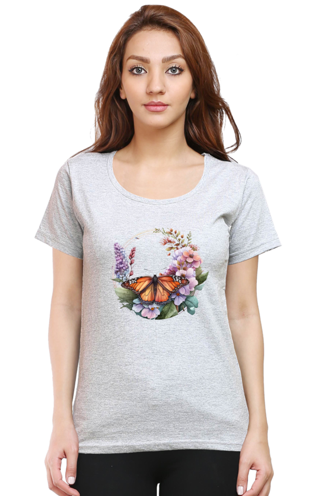 Butterfly Garden Women’s Regular Fit Cotton T-Shirt