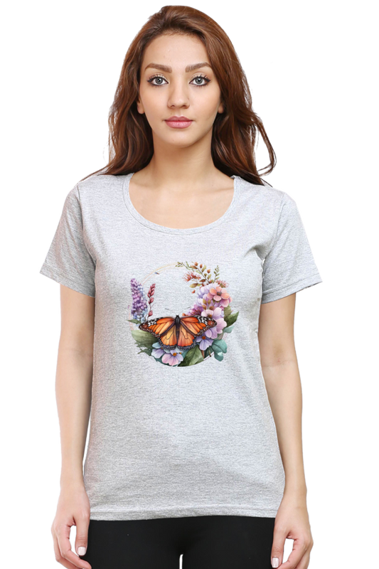 Butterfly Garden Women’s Regular Fit Cotton T-Shirt