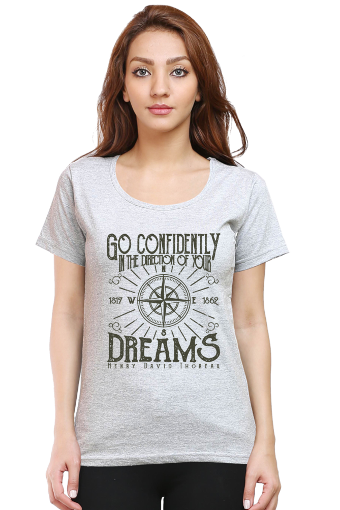 Go Confidently - Inspirational Graphic Women’s T-Shirt