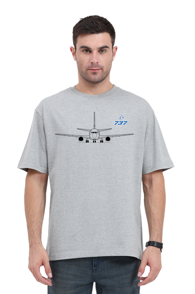 Boeing 737 Men’s Oversized Cotton T-Shirt