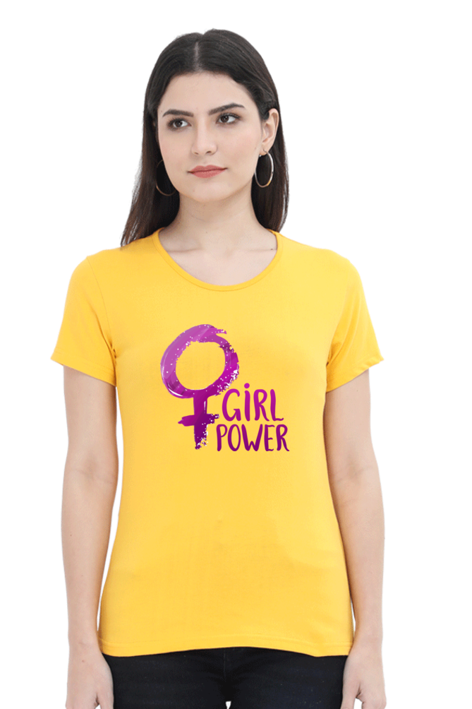 Empowerment Elegance: Cotton ‘Girl Power’ T-Shirt