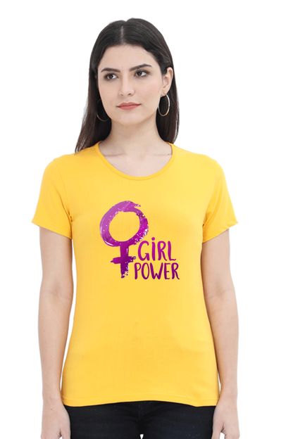 Empowerment Elegance: Cotton ‘Girl Power’ T-Shirt