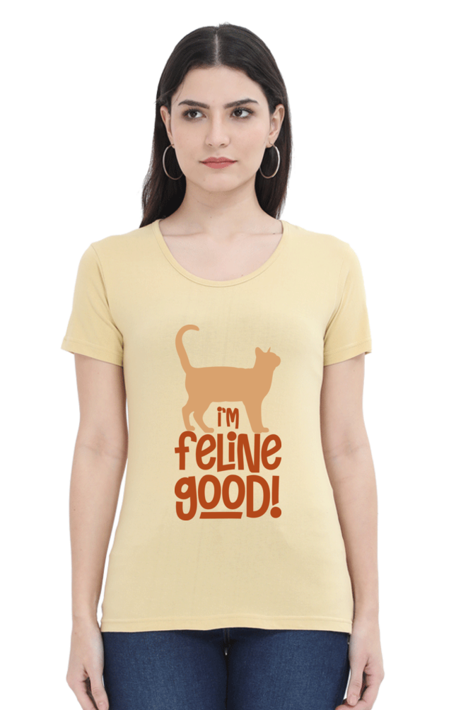 I’m Feline Good Cotton Regular Fit Women’s T-Shirt