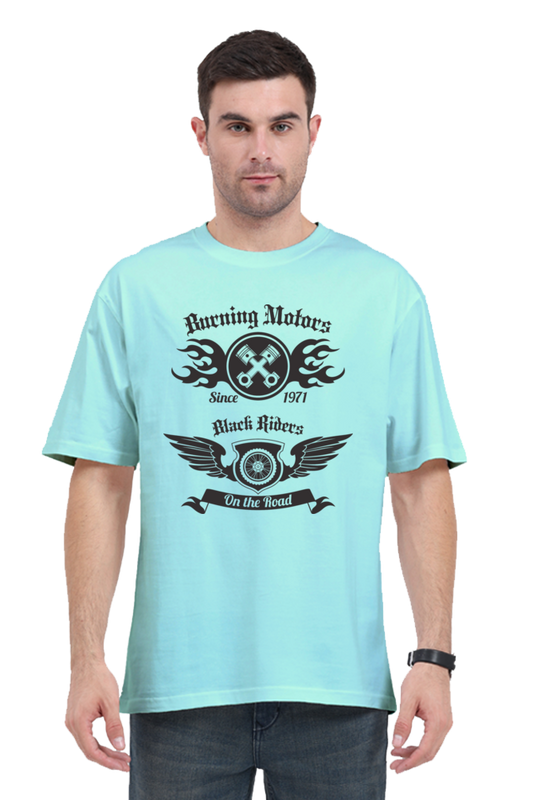 Burning Motors Vintage Men’s Oversized T-Shirt