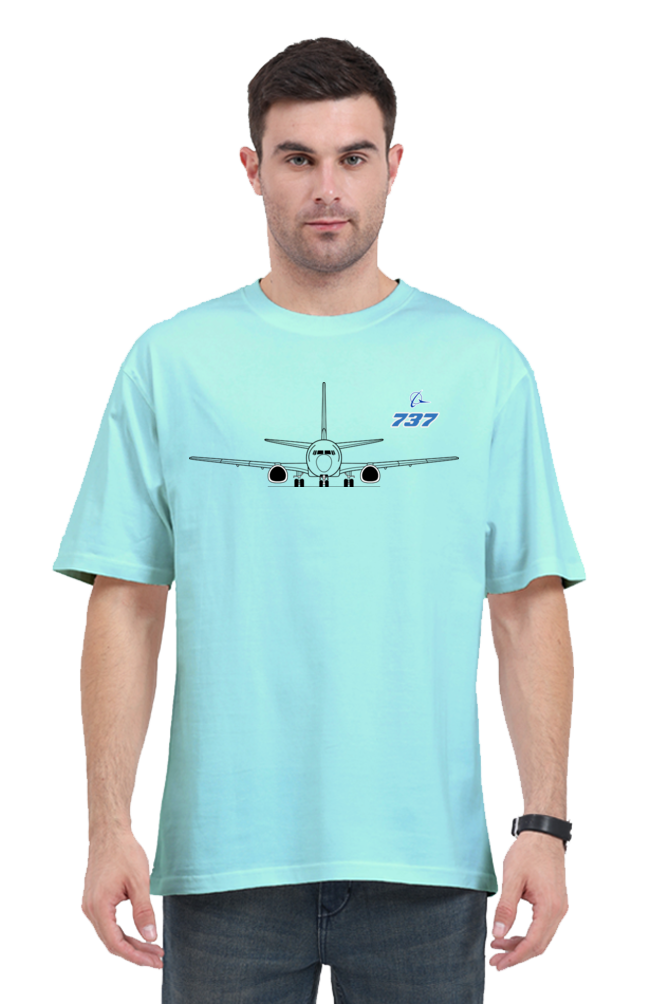 Boeing 737 Men’s Oversized Cotton T-Shirt