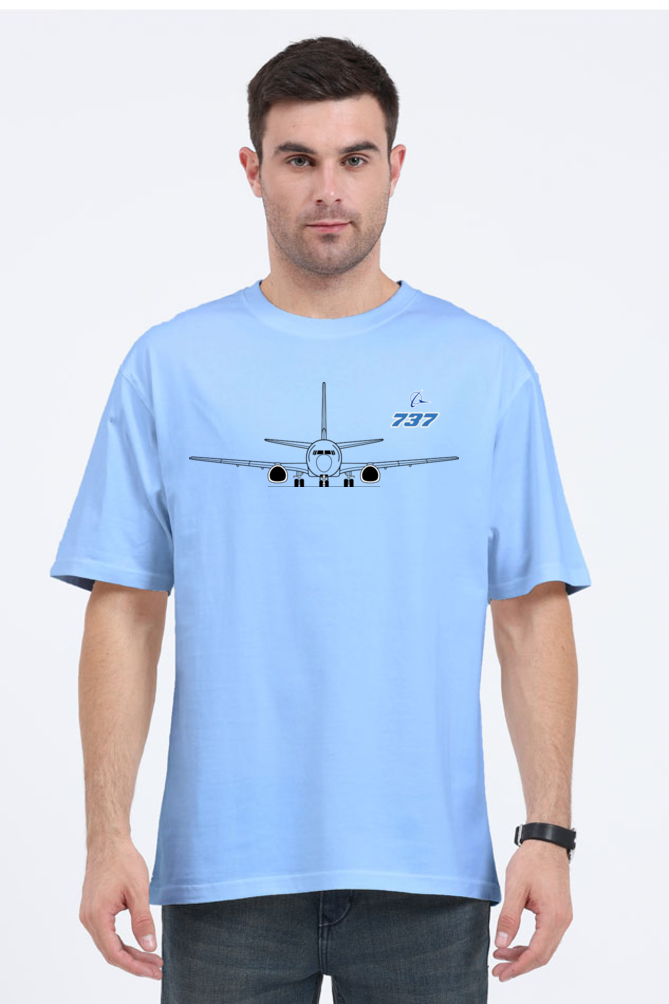 Boeing 737 Men’s Oversized Cotton T-Shirt