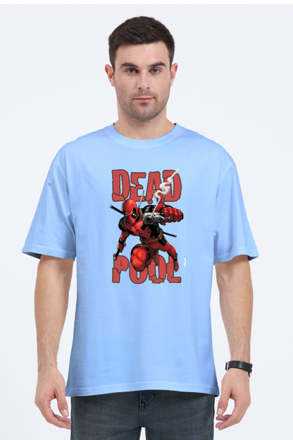 Deadpool Action Pose Men’s Oversized T-Shirt