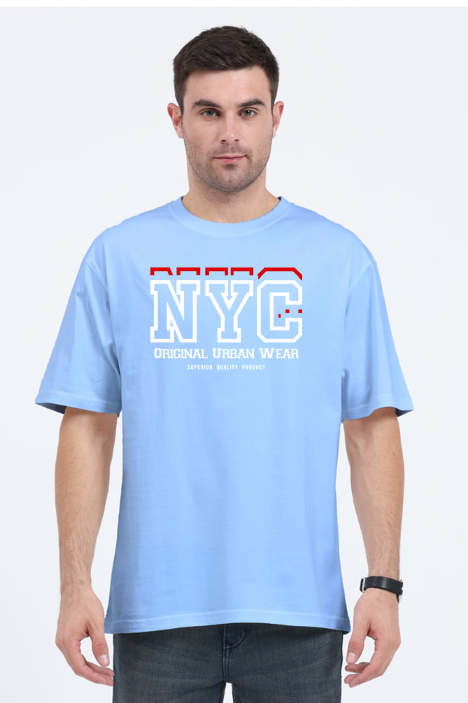 NYC Original Urban Wear Men’s Oversized Cotton T-Shirt