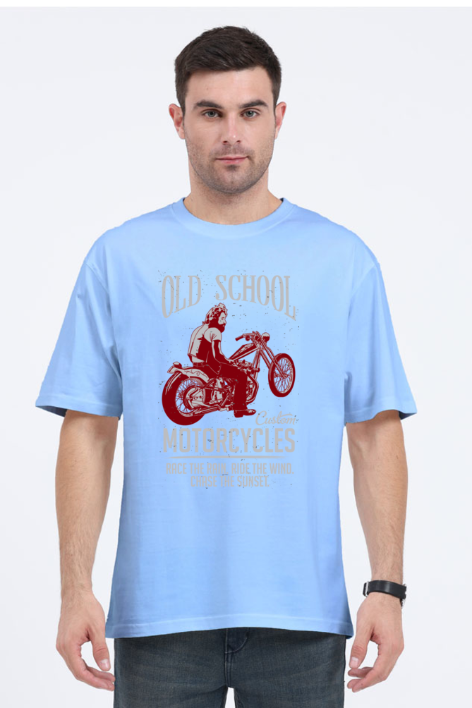 Old School Motorcycles Men’s Oversized T-Shirt