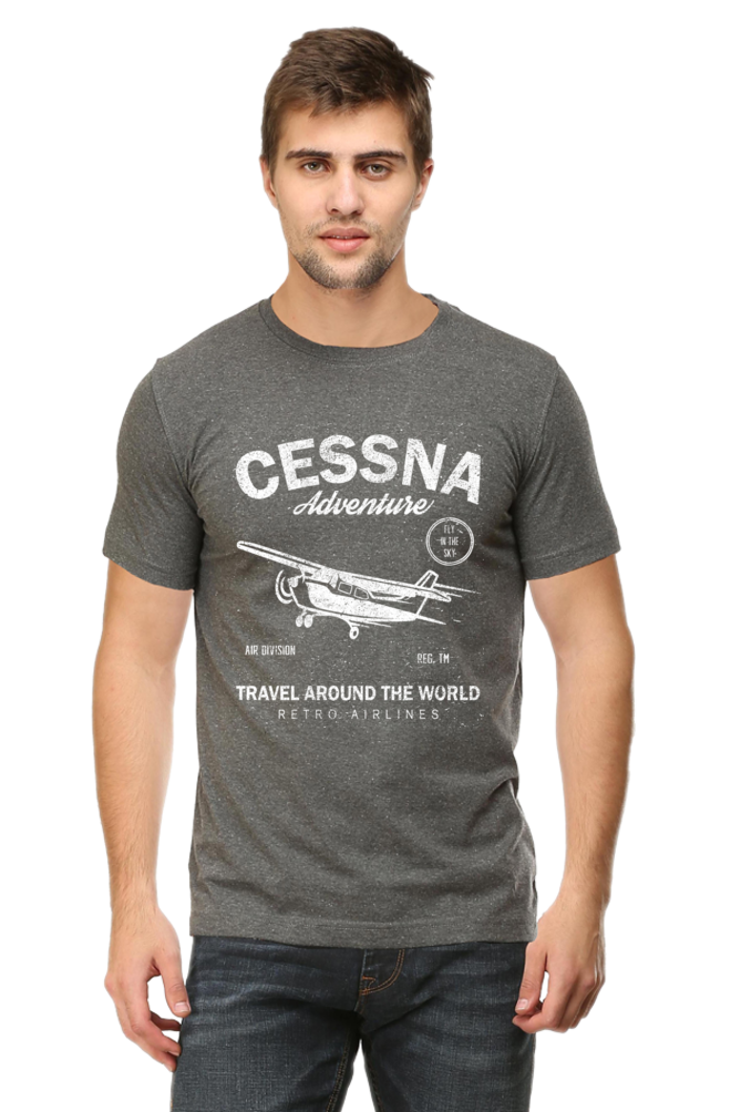 Cessna Adventure - Vintage Aviation Graphic Men's T-Shirt