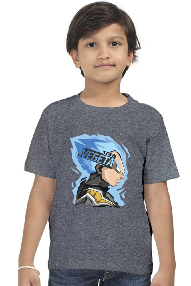 Vegeta Abstract Graphic Style Cotton T-Shirt for Kids