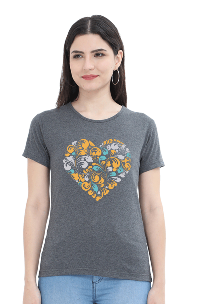 Colorful Heart Women’s Cotton T-Shirt