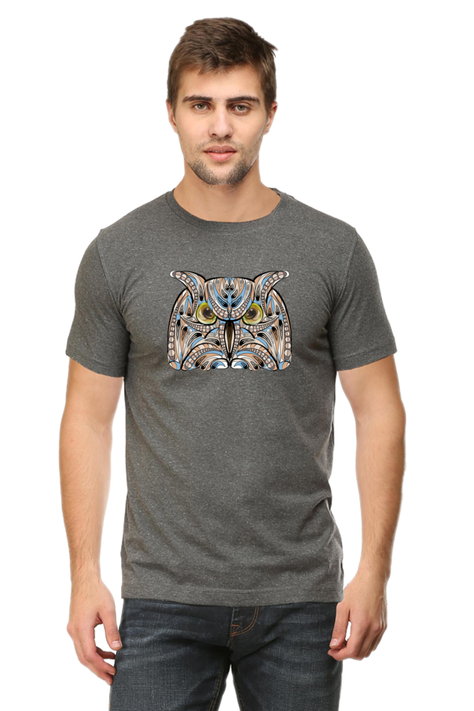 Abstract Owl Men’s Regular Fit Cotton T-Shirt