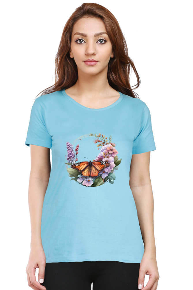 Butterfly Garden Women’s Regular Fit Cotton T-Shirt