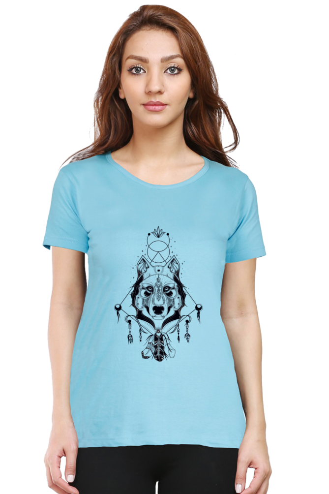 White Wolf Dreamcatcher T-Shirt - A Bold and Beautiful Statement